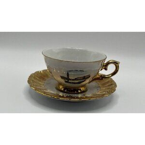 Vintage Venezia Canal Grand Cup and Saucer Bavarian